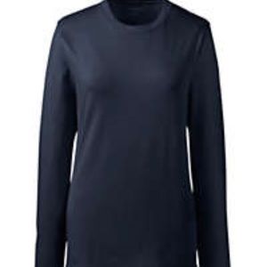 NWOT navy LAND’S END crew neck tee shirt